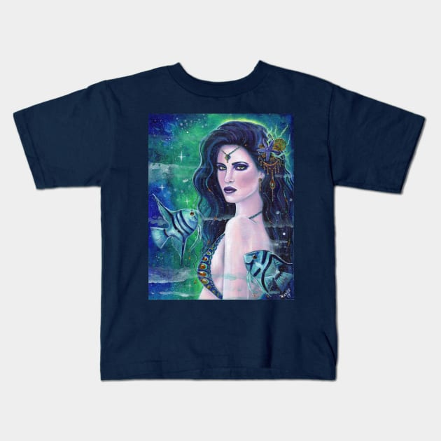 Liara exotic mermaid by Renee L. Lavoie Kids T-Shirt by ReneeLLavoie